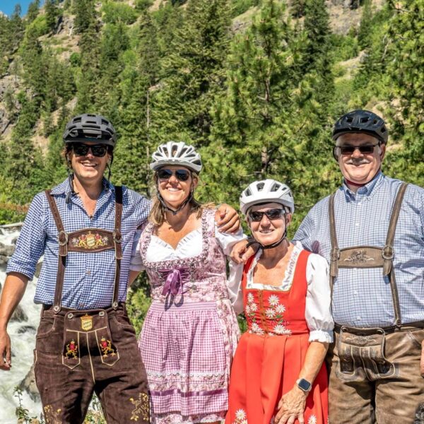leavenworth washington foursome during bavarian e-bike tour